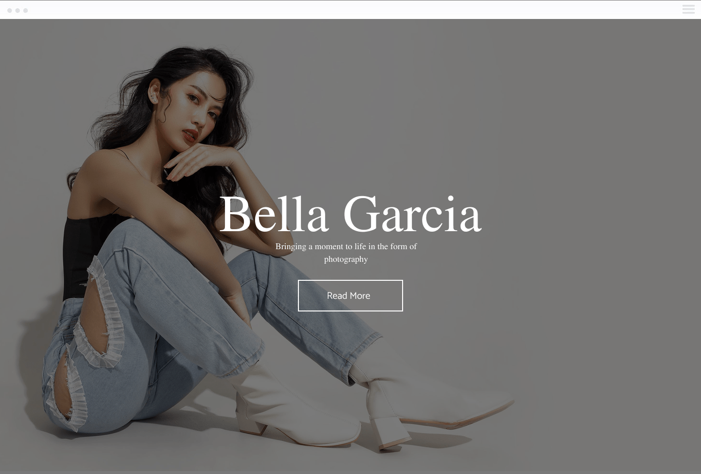 Photography Portfolio Website Background Preview