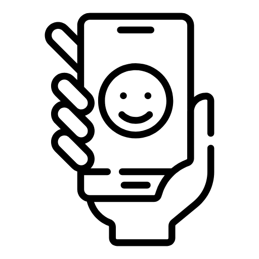 User holding phone illustration