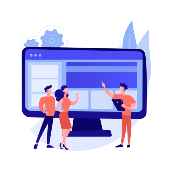 Illustration of the team (mobile size)